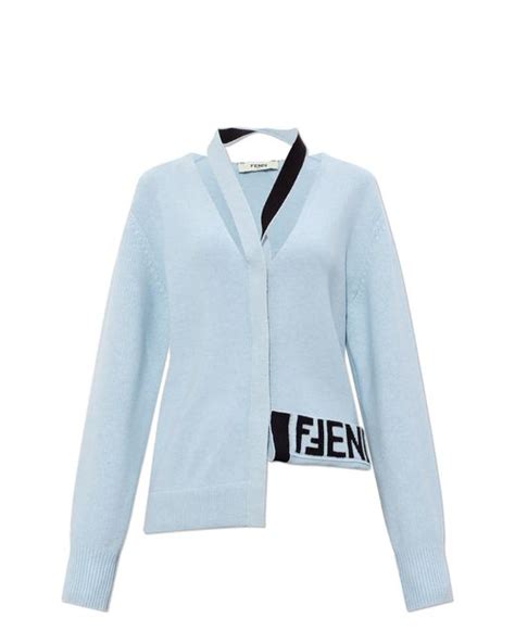 fendi cardigan female button|fendi light blue knitwear.